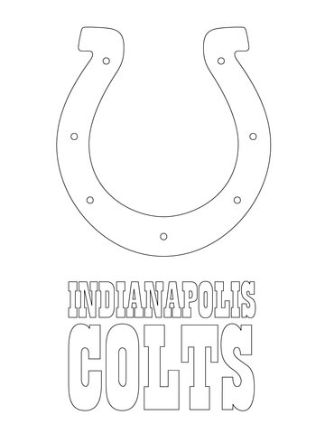 Indianapolis Colts Logo  Coloring Page